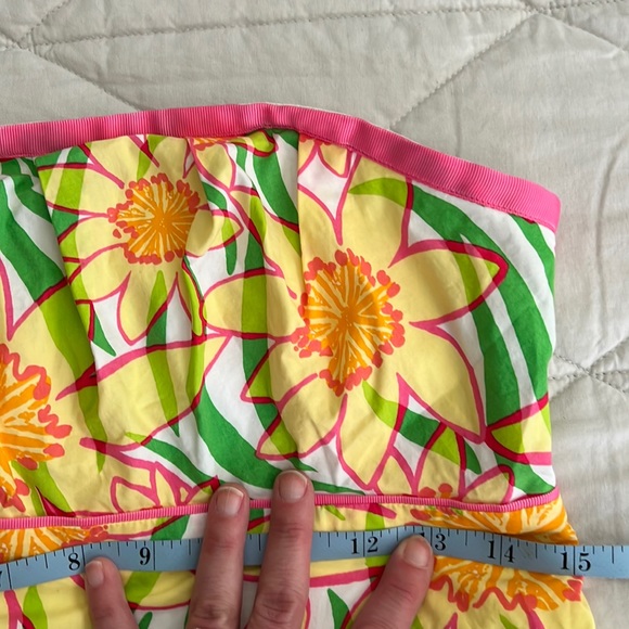 Lilly Pulitzer Spring Lillies Top size 6 lined removable straps y2k - Picture 10 of 16